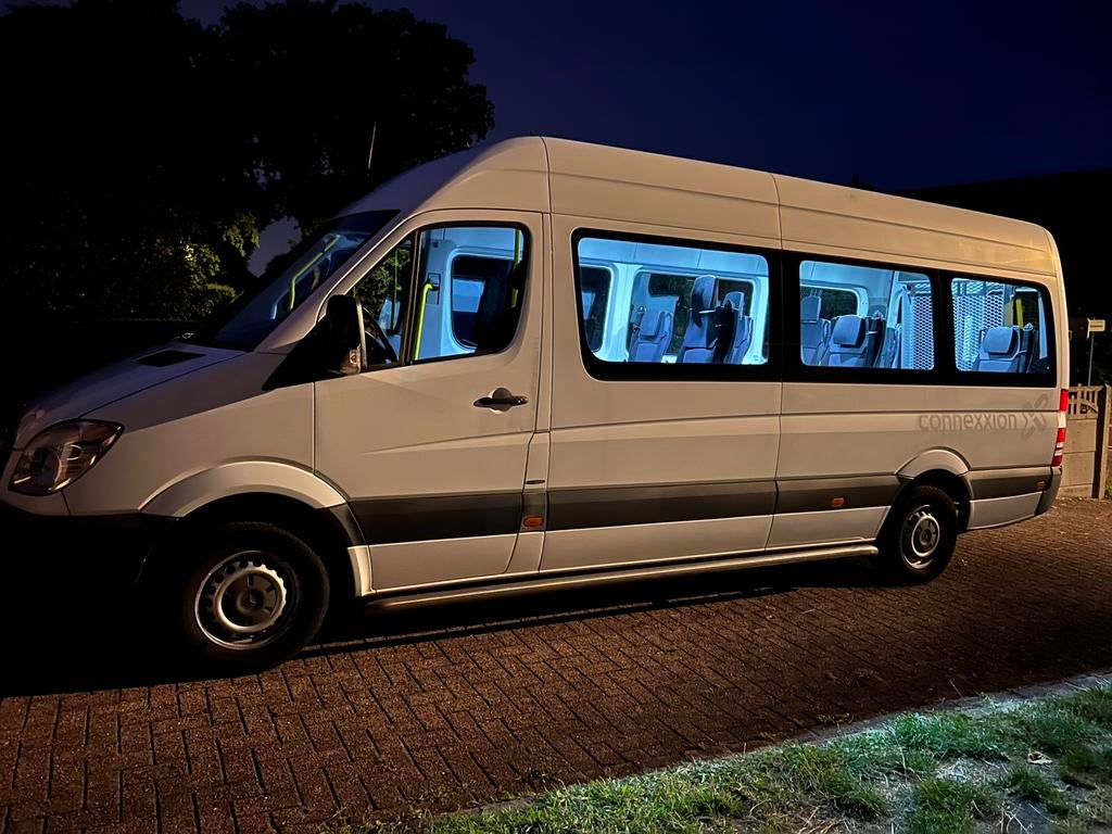 Mercedes sprinter 8+1 met lift achterin, Auto's, Automaat, Euro 5, Stof, Wit