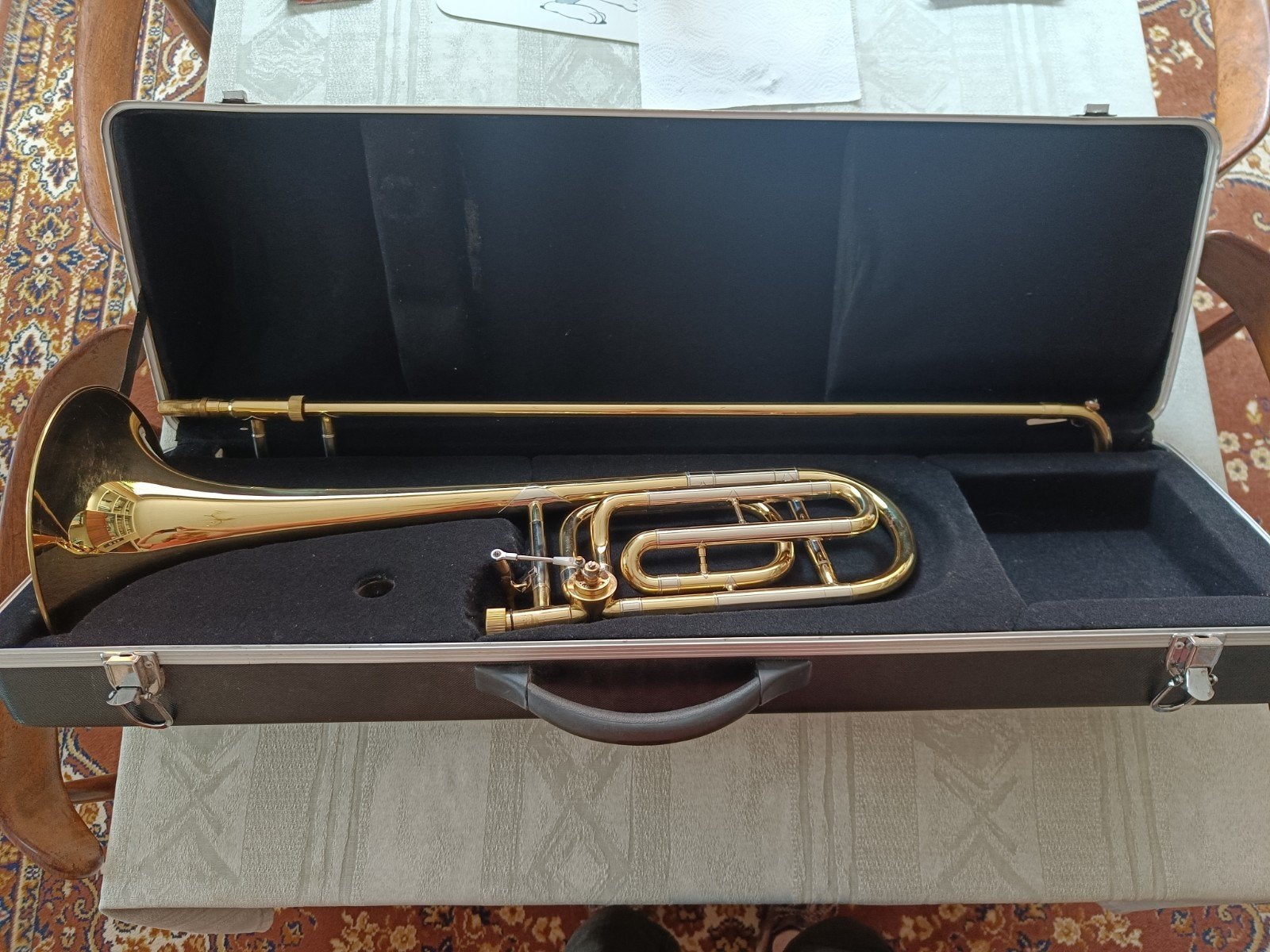 Trombone met kwartventiel, Muziek en Instrumenten, Blaasinstrumenten | Trombones, Ophalen of Verzenden