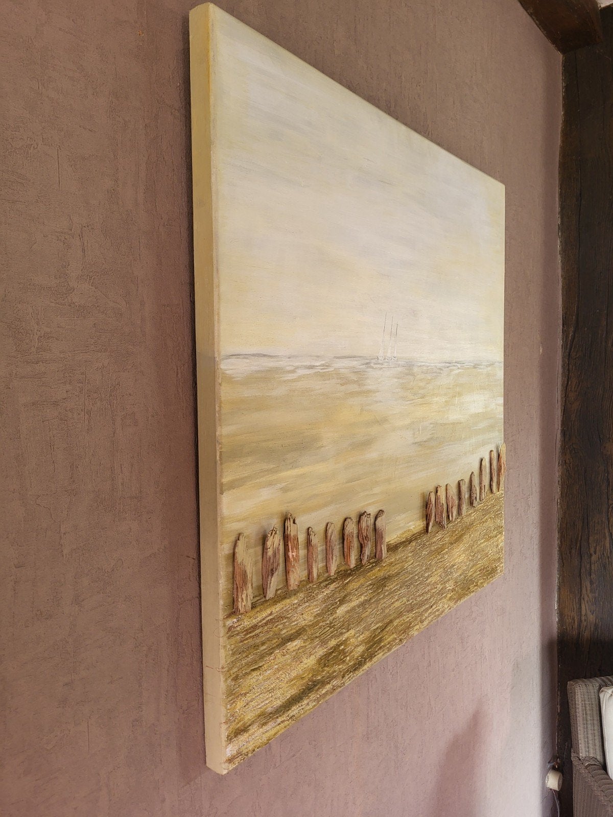 Schilderij Zeezicht, Ophalen