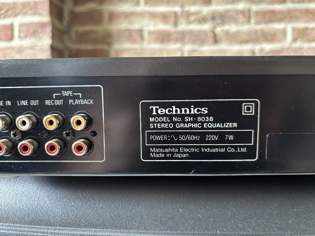 Technics SH-8038 Stereo Graphic Equalizer, Enlèvement, Utilisé, Autres marques, Composants en vrac