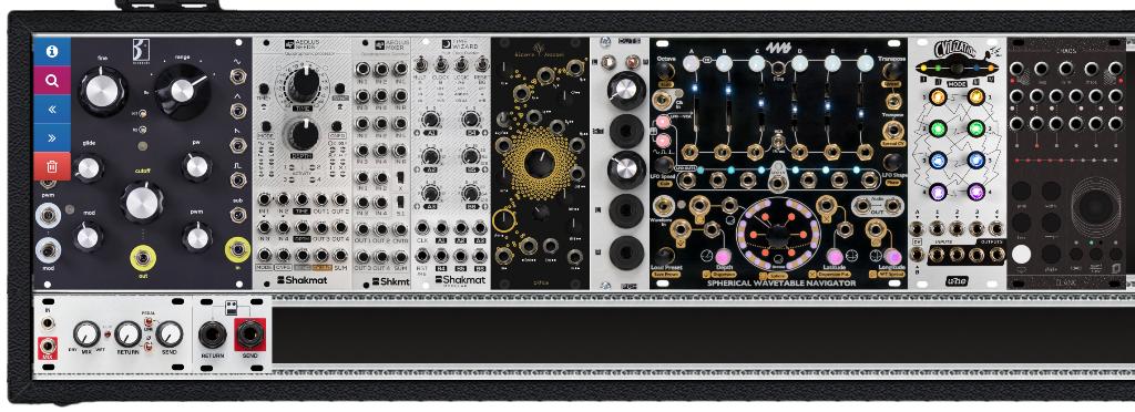 Eurorack modules + case, Musique & Instruments, Modules de son, Enlèvement, Comme neuf, Autres marques