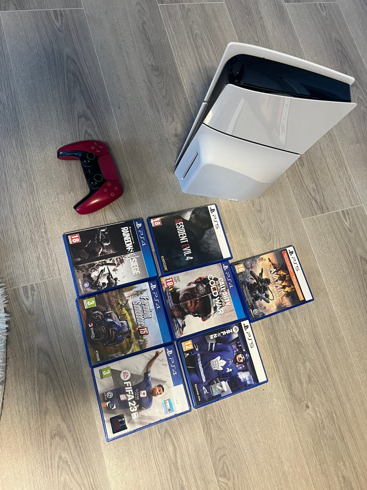 PS5 Slim Disc 1TB + 7 Games + DualSense, Enlèvement, Comme neuf, Playstation 5