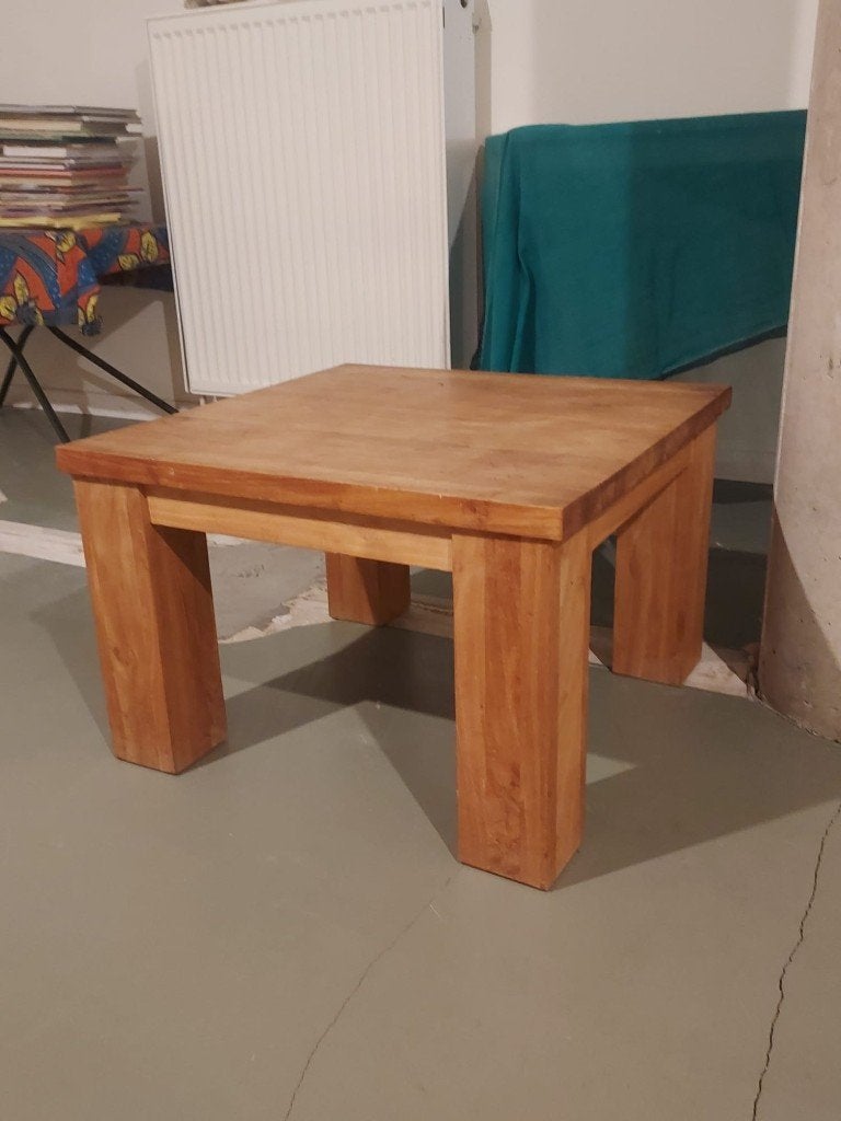Houten salontafel, Huis en Inrichting, Ophalen, Gebruikt, Vierkant