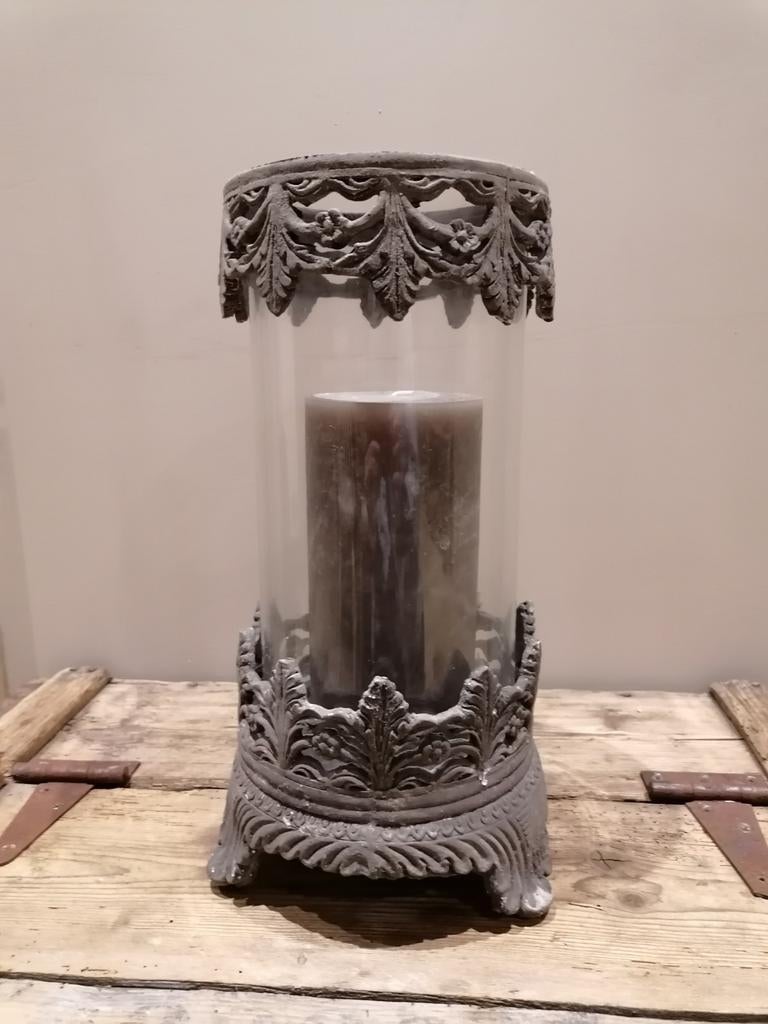 Brocante kandelaar/vaas met kaars, Enlèvement