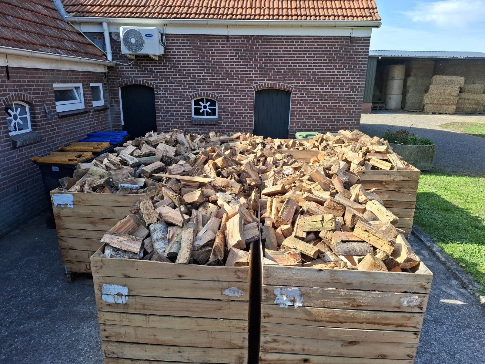 Haardhout te koop – houten kisten inbegrepen!, Ophalen of Verzenden