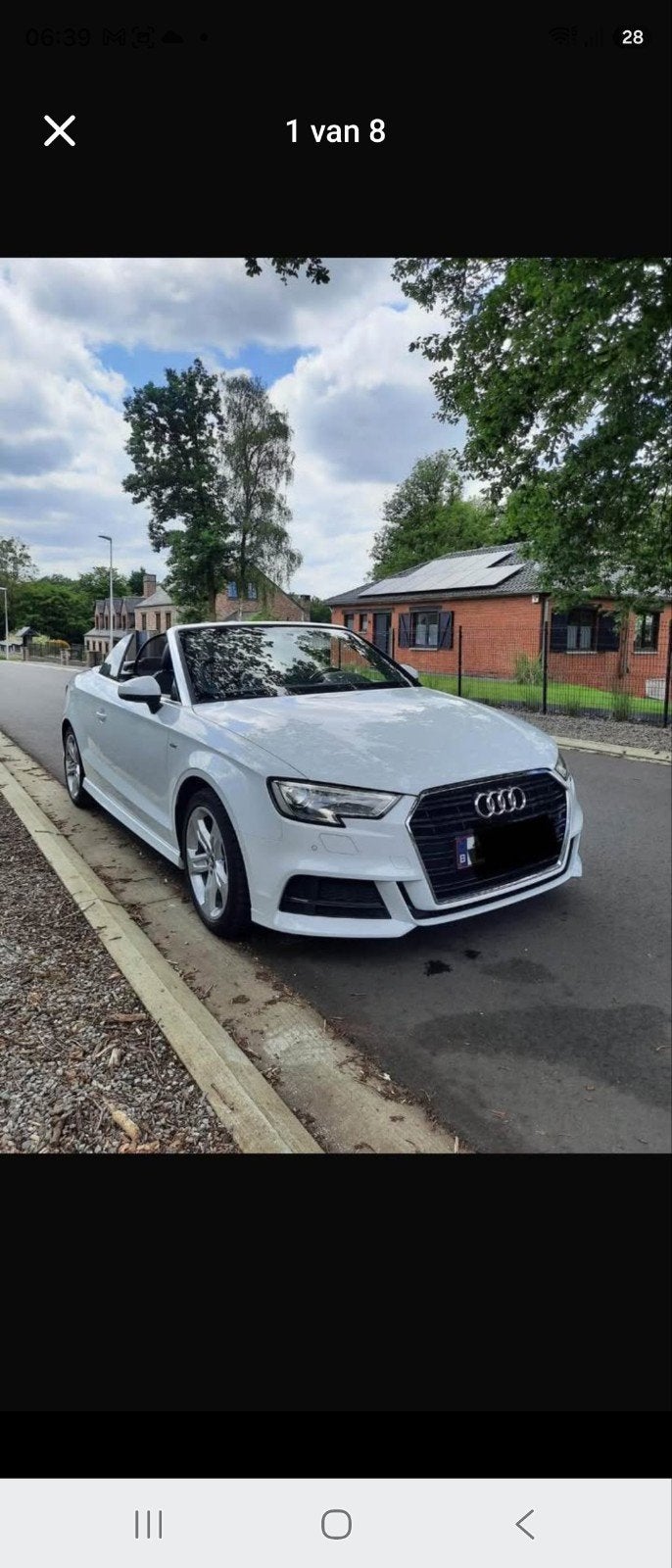 AUDI a3 S-line cabriolet, Autos, Cuir, Achat, Euro 6, Cabriolet