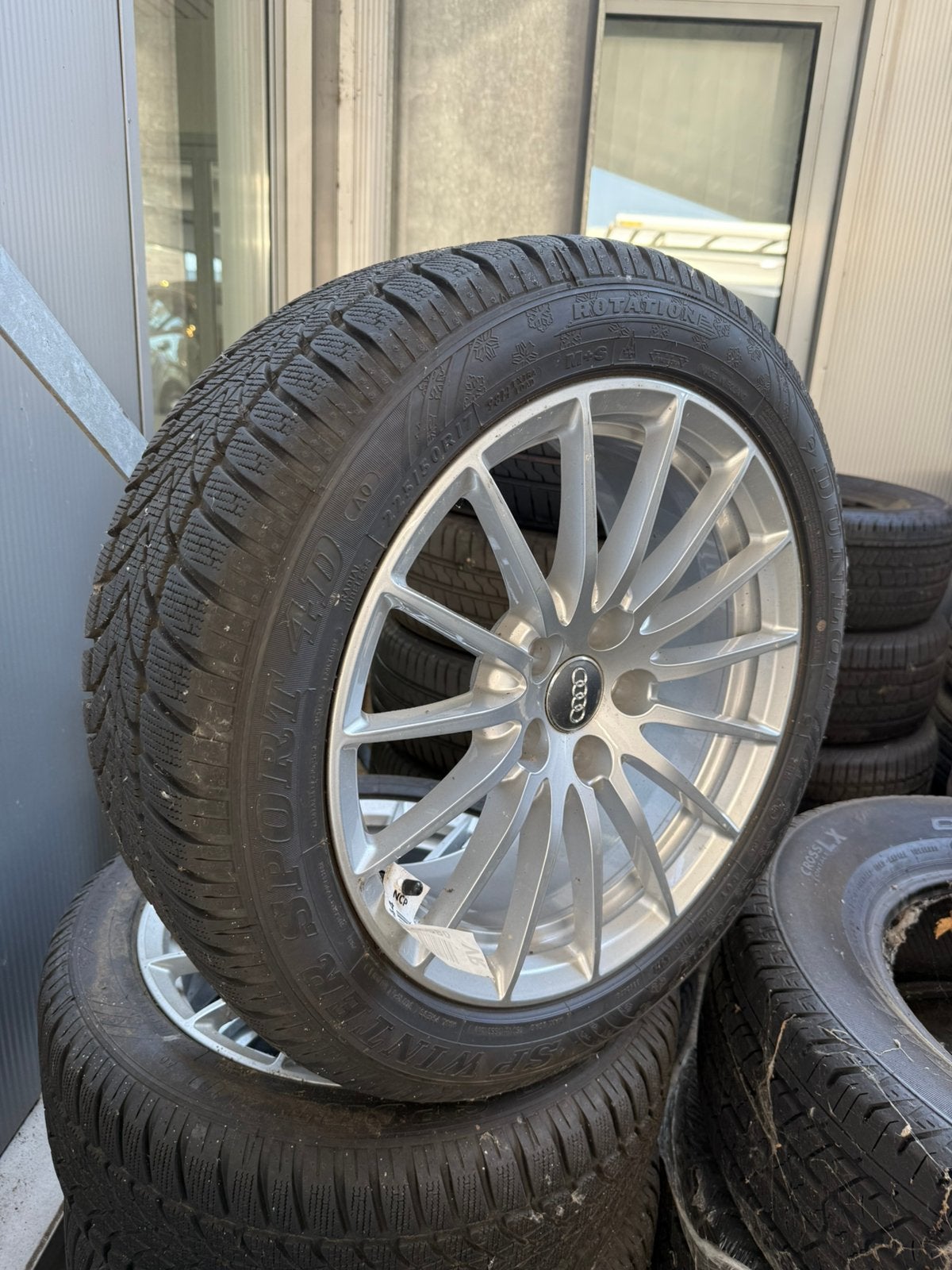 Audi Velgen 17” + Dunlop winter sport 4D banden, Autos : Pièces & Accessoires, Pneus & Jantes, Pneus et Jantes, Pneus hiver, Véhicule de tourisme