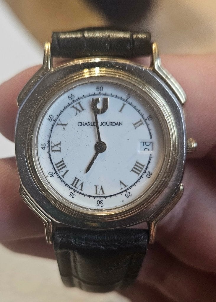 Montre  Charles Jourdan Vintage Femme Quartz Date  (MW116), Antiek en Kunst, Ophalen of Verzenden