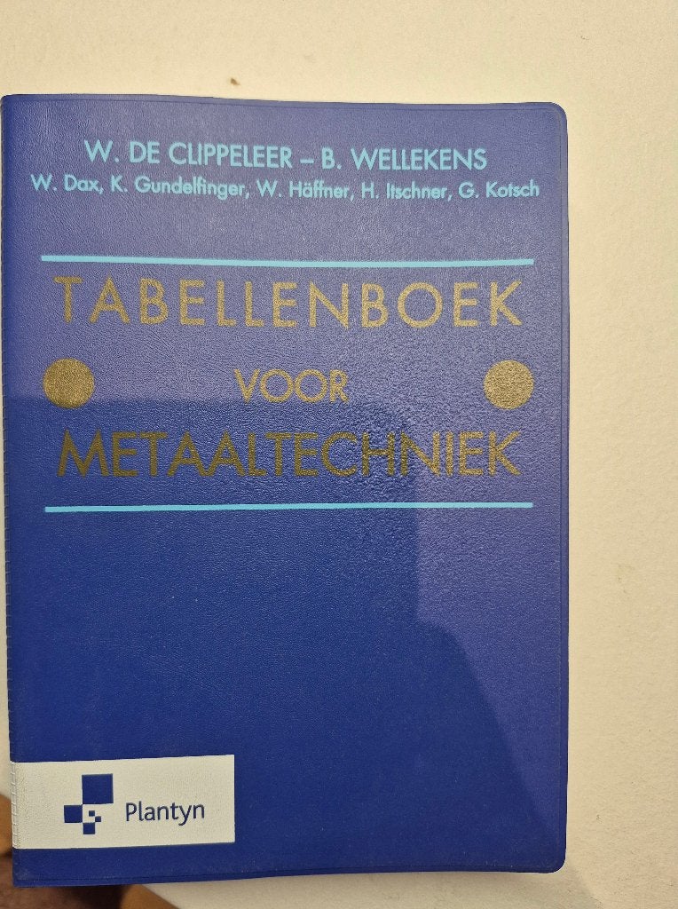 Tabellenboek voor mechanicaleer 5dejaars, Ophalen, Zo goed als nieuw, VSO, Informatica en Computer