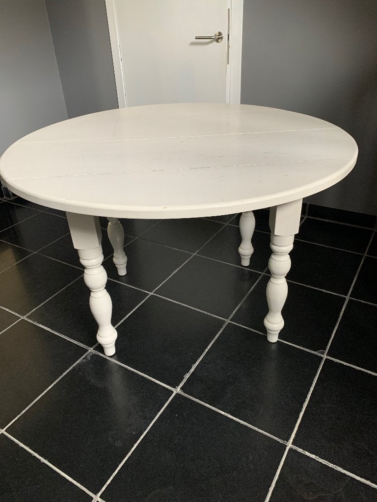 Houten tafel + 2 verlengstukken, Huis en Inrichting, Tafels | Eettafels, Ophalen, Gebruikt, 100 tot 150 cm, Landelijk