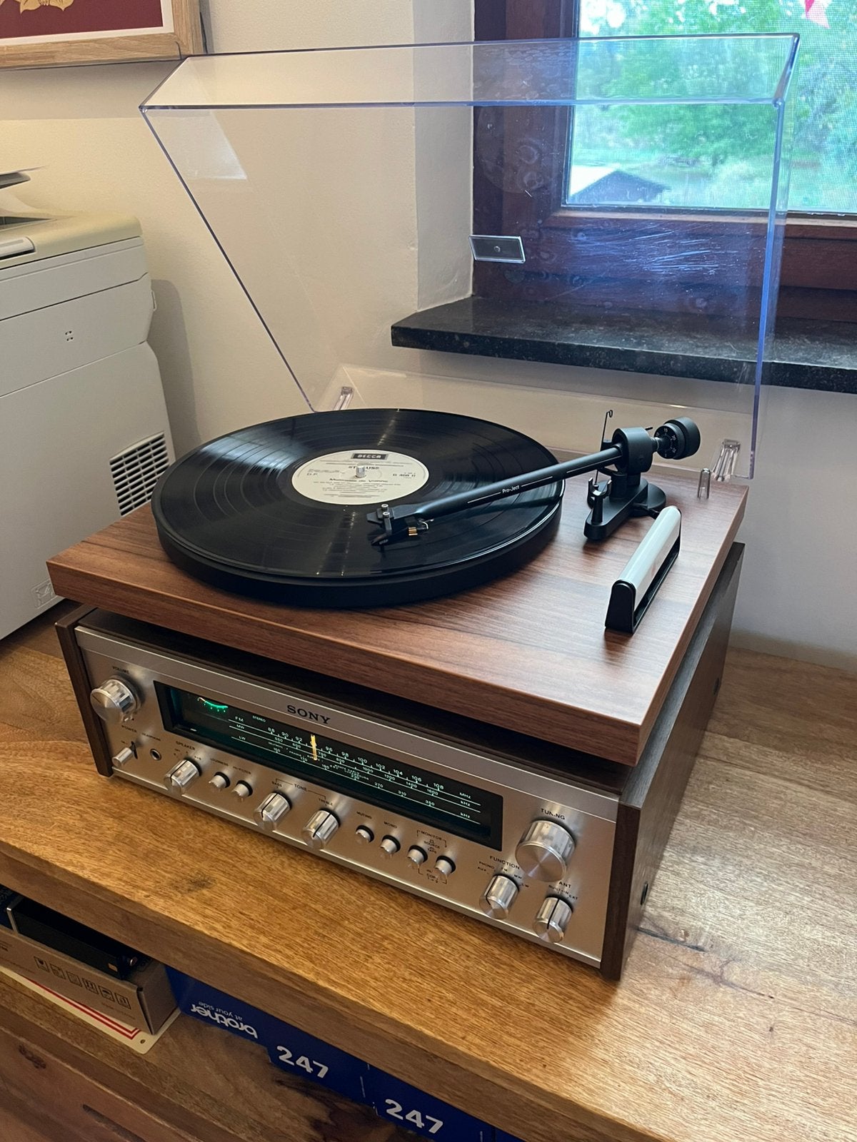 Haut-parleurs stéréo Sony STR-7035L + Project+, Tuner ou Radio, Comme neuf, Enlèvement, Composants en vrac