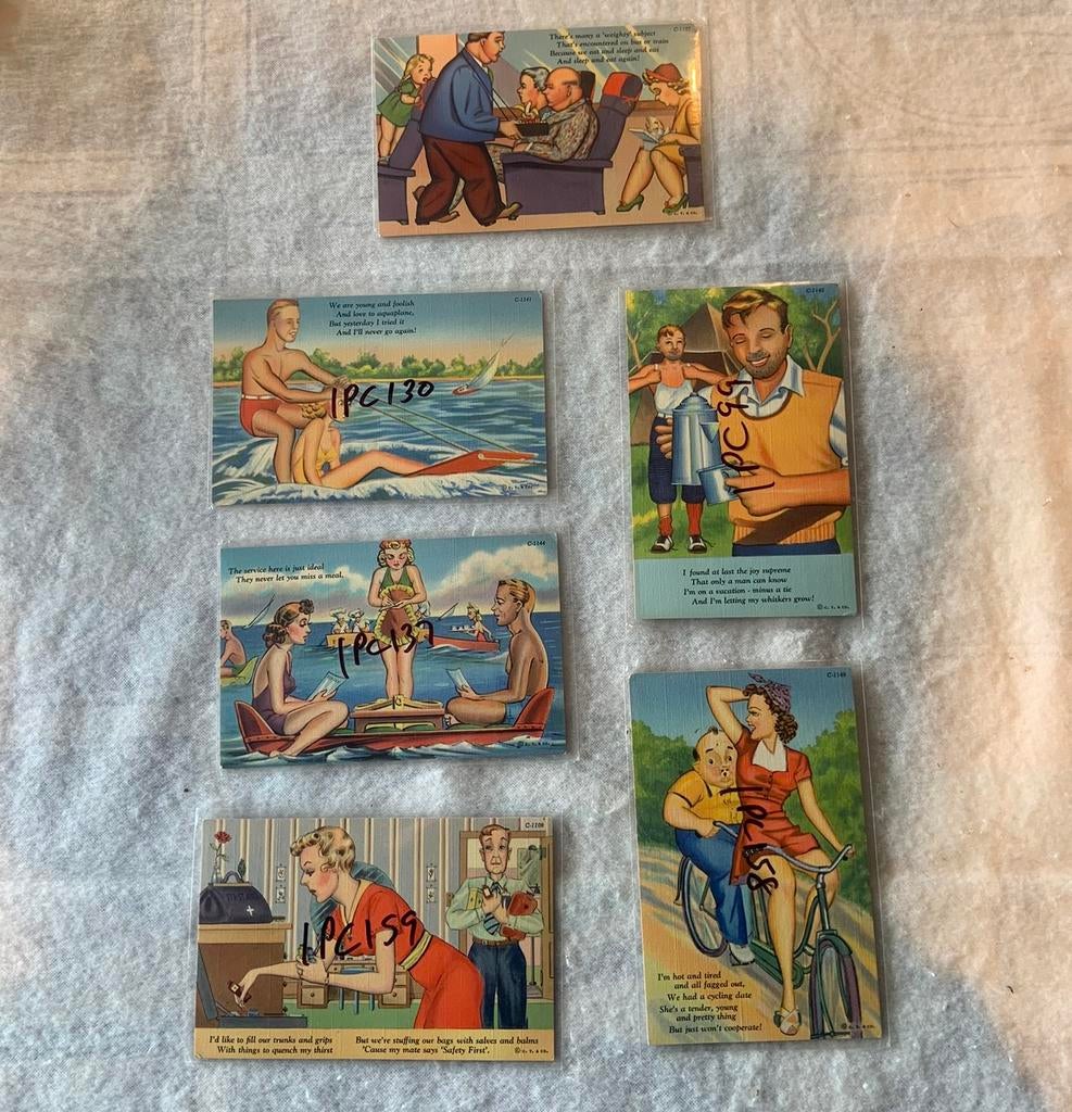 6 oude Vintage Engelse postkaarten postcards post-kaart set, Verzamelen, Postkaarten | Themakaarten, Ongelopen, 1960 tot 1980