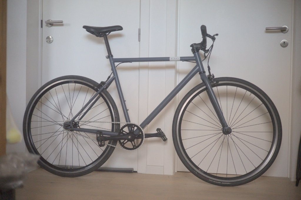 Single speed Elops500 maat L - Vittoria - projectfiets, Gebruikt, Velgrem, 57 tot 61 cm, Ophalen