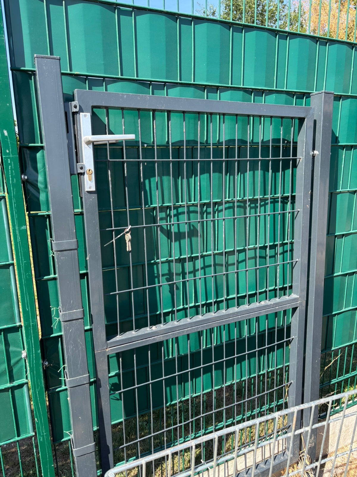 Porte anthracite monter mais jamais utilisé presque neuf, Tuin en Terras, Tuinhekken en Hekwerk, Ophalen, Zo goed als nieuw