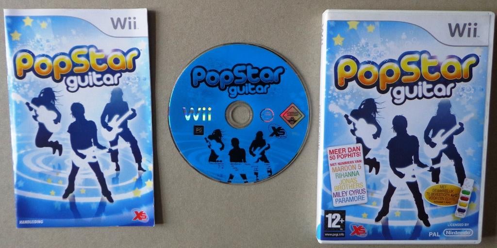 PopStar Guitar voor de Nintendo Wii Compleet, Games en Spelcomputers, Ophalen of Verzenden, Zo goed als nieuw