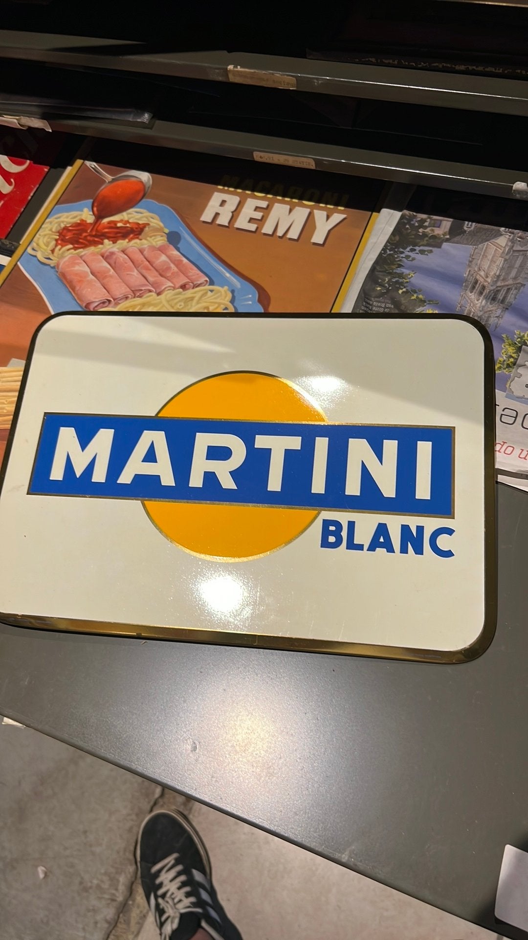 Blikken bordje Martini Blanc, Verzamelen, Ophalen of Verzenden, Zo goed als nieuw
