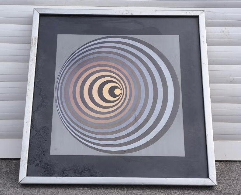 Sérigraphie vasarely, Ophalen of Verzenden, Lithografie