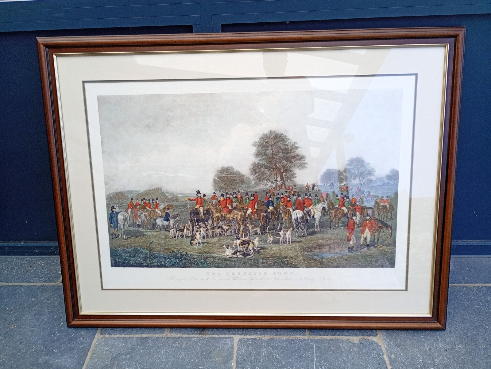 Groot vintage jachtgravure, Ophalen, Gravure