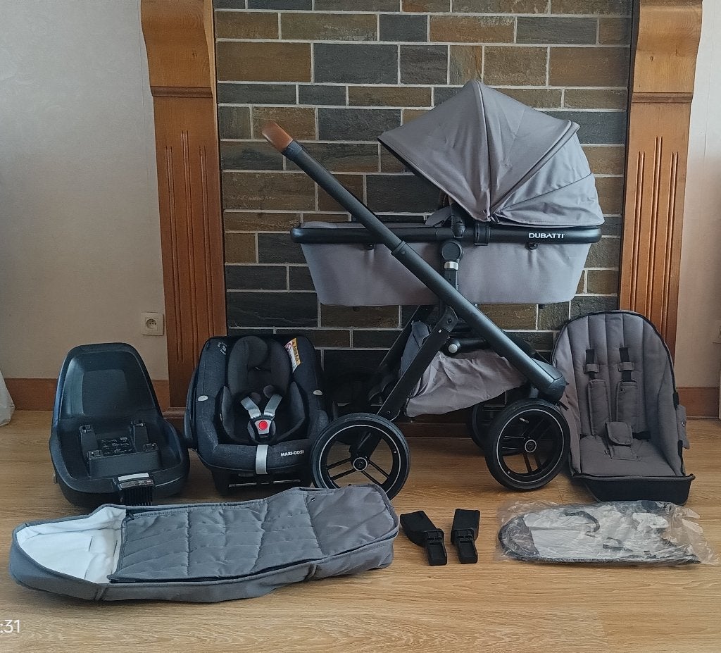 Kinderwagen Dubatti 3 in 1 + isofix, Ophalen, Zo goed als nieuw, Overige merken, Isofix