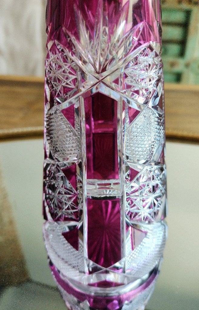 Val St Lambert Carafe liqueur Pyramide HF184 de 1905, Enlèvement ou Envoi