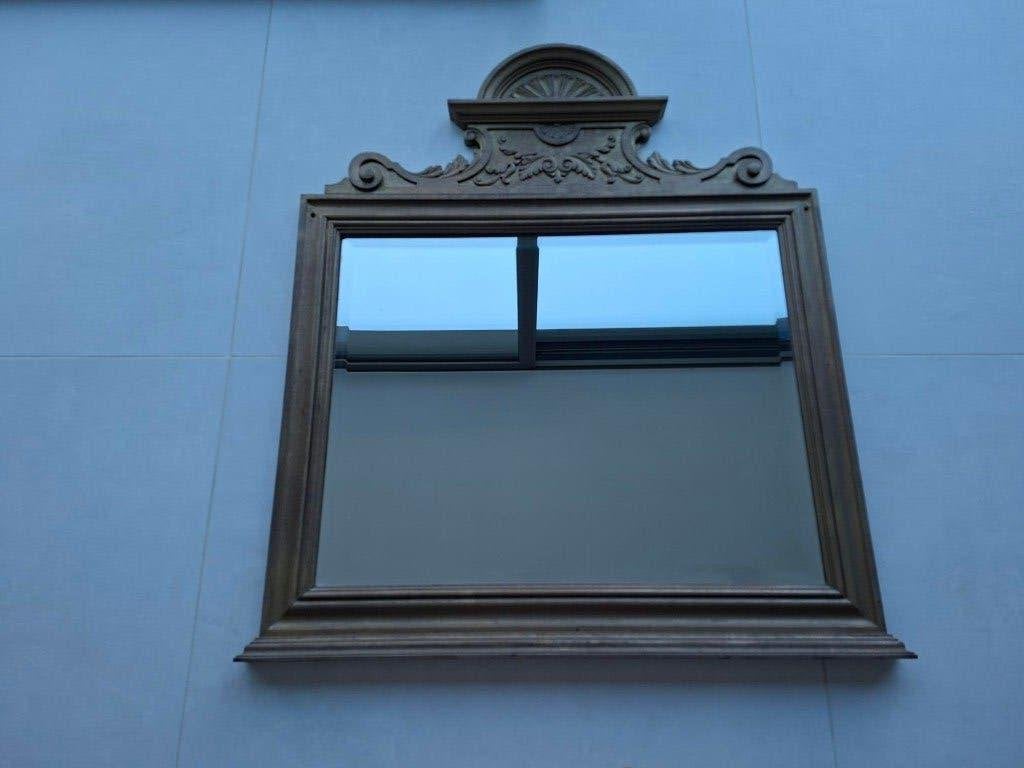 Antieke houten spiegel, Antiek en Kunst, Ophalen