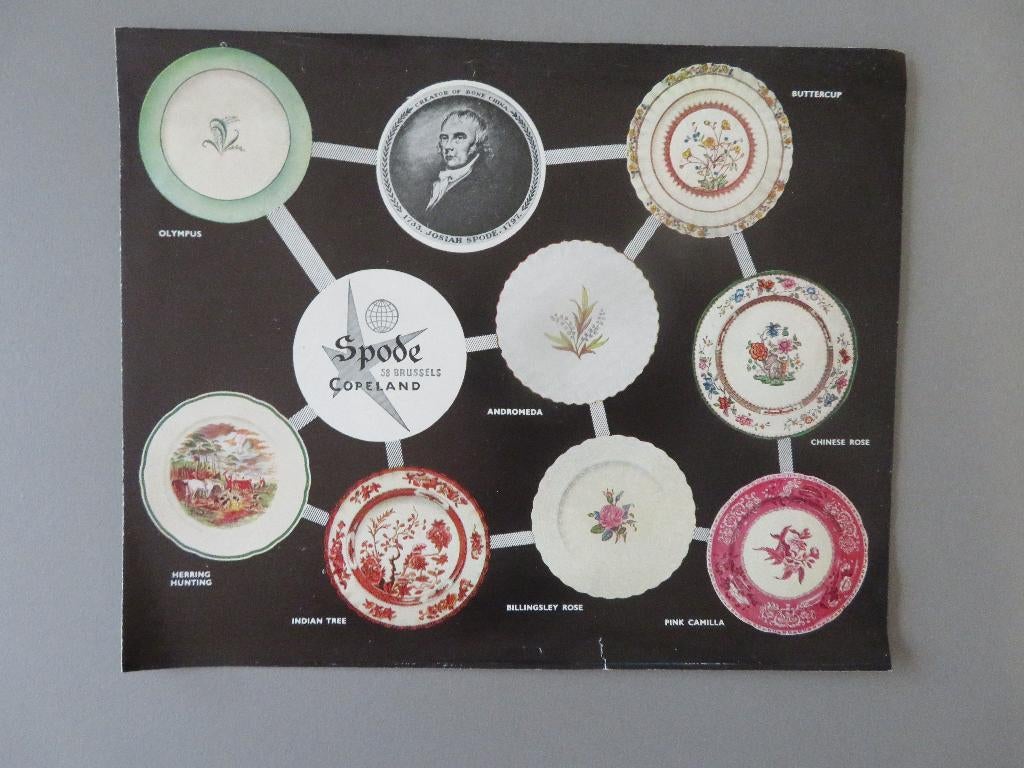 EXPO58 Brussel folder spode works fine bone China tableware, Ophalen of Verzenden, Overige typen