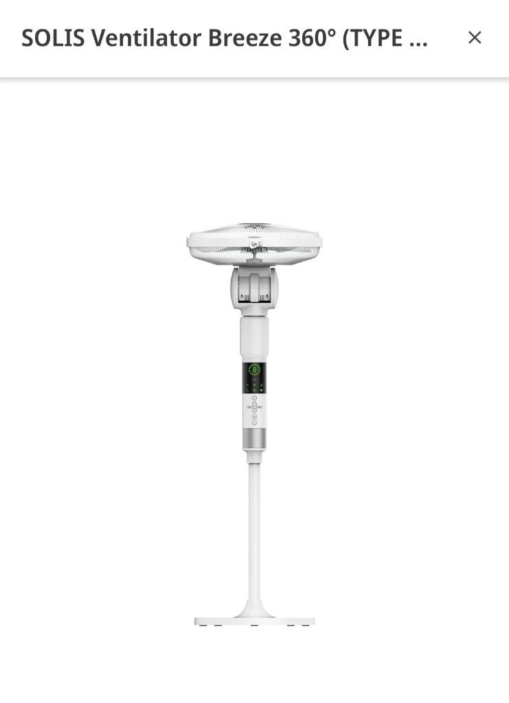 SOLIS Ventilator Breeze 360 (TYPE 7582), Electroménager, Ventilateurs, Enlèvement, Ventilateur avec télécommande, Comme neuf