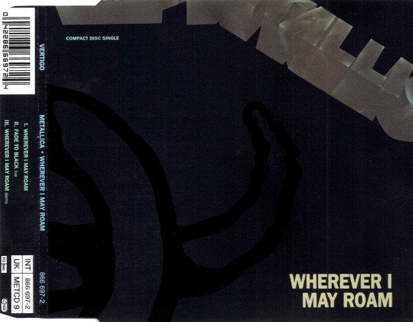 Metallica - Wherever i may toam - 3 track Cd single, CD & DVD, Hard rock, Enlèvement ou Envoi, Comme neuf, Single