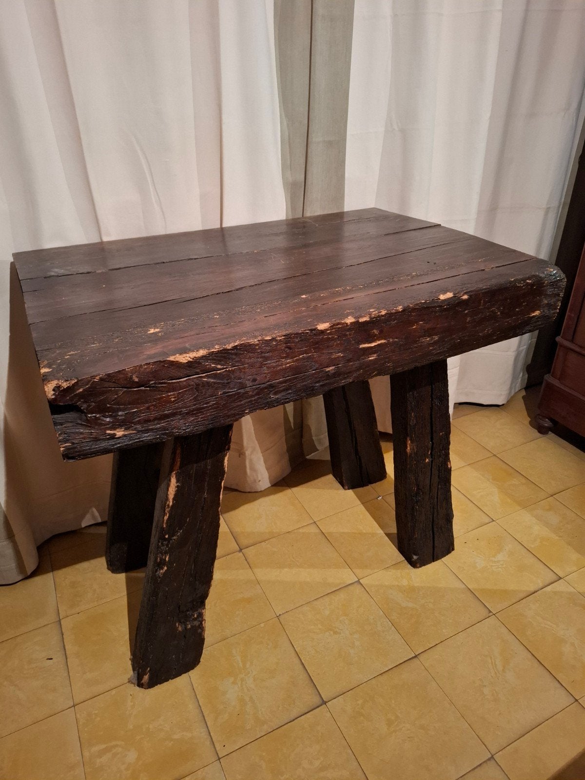 Ancien autel rustique en chêne massif, Ophalen, Inconnu, Inconnu, Inconnu