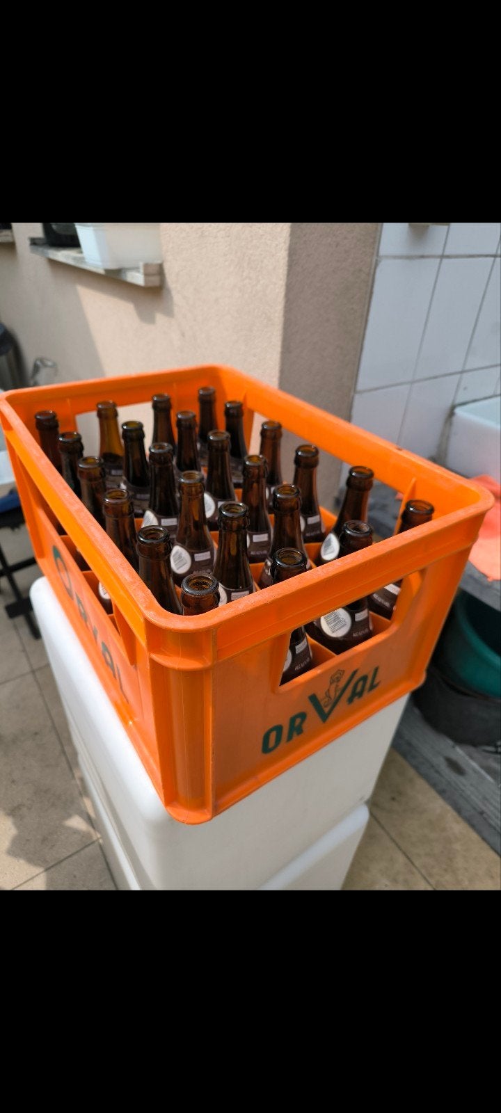 Ancien bac Orval vide, Collections, Enlèvement, Bouteille(s)