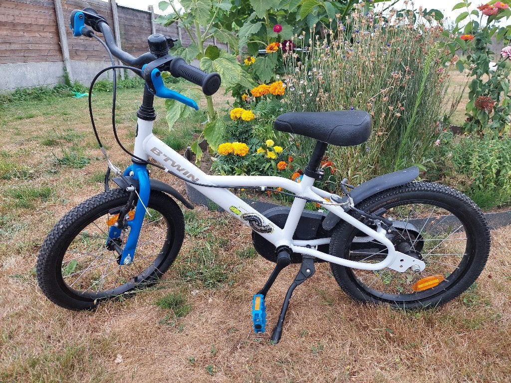 fiets kind Btwin 16 inch, Fietsen en Brommers, Ophalen, Gebruikt, Velgrem, Handrem
