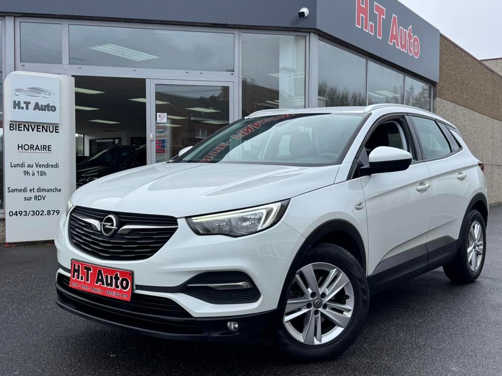 Opel grandlandx 1.2 turbo/euro6b/nieuwstaat/gps/garantie!!, Voorwielaandrijving, Stof, Wit, 5 deurs
