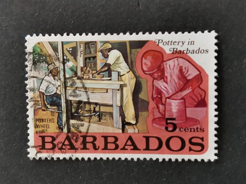Barbade 1973 - potiers, Enlèvement ou Envoi, Affranchi, Amérique centrale