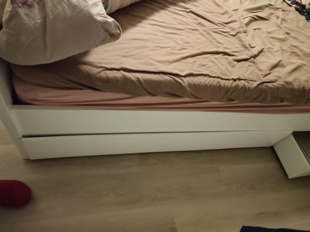 4 bedlades hemnes wit, Huis en Inrichting, Ophalen, Hemnes, Wit, Tweepersoons