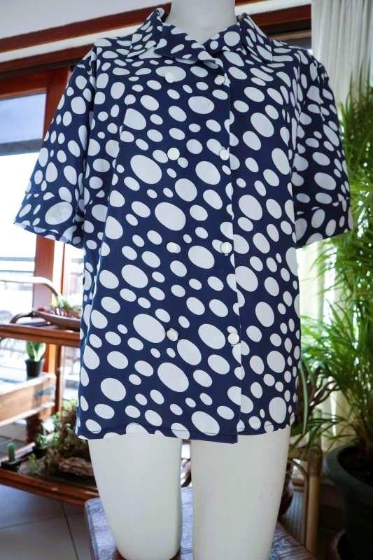 sfeervol bol vintage dressing ’90 ties blouse, Vintage Dressing, Blauw, Maat 42/44 (L), Ophalen of Verzenden