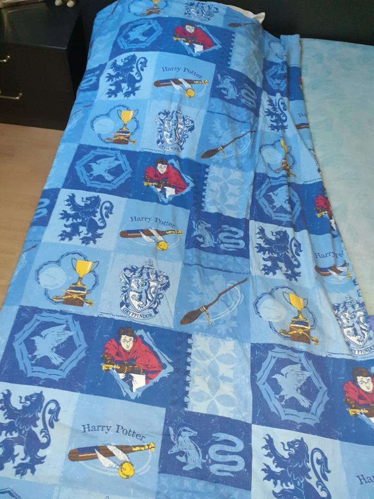 Housse de couette Harry Potter 140 x 200, Blauw, Dekbedovertrek, Ophalen of Verzenden, Zo goed als nieuw