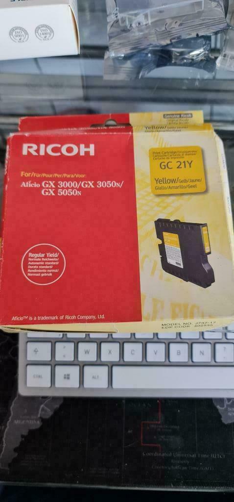 NIEUW GC 21Y gel-inktpatroon voor RICOH Aficio GX, Ophalen of Verzenden, Nieuw, Cartridge