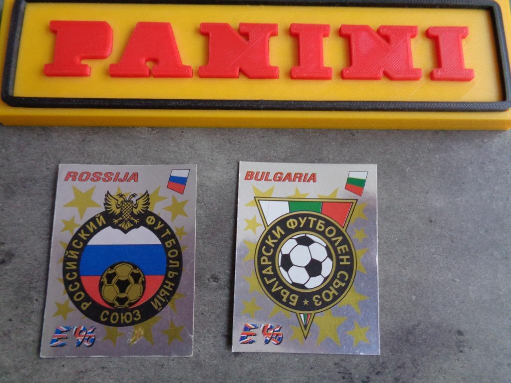 PANINI VOETBAL STICKERS  EURO 96 EK  EMBLEMEN 2X BADGES    n, Hobby en Vrije tijd, Stickers en Plaatjes, Ophalen of Verzenden