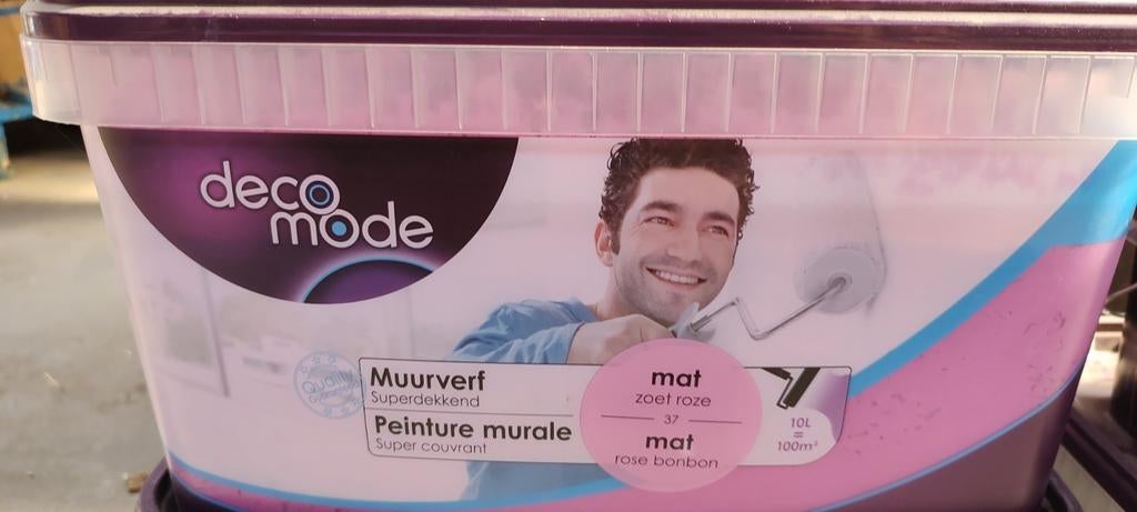 Nieuwe muur verf deco mode roze  mat, Ophalen of Verzenden, Roze, Verf