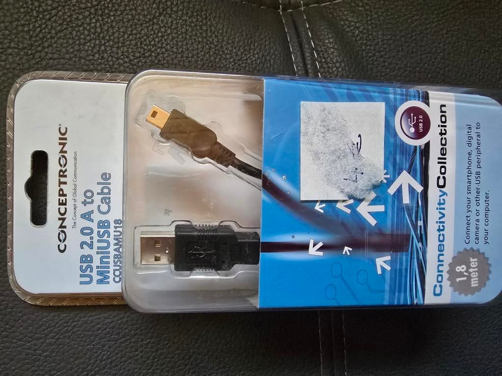 USB A naar MiniUSB CCUSBAMU18 nieuw, Ophalen of Verzenden, Nieuw, Minder dan 2 meter