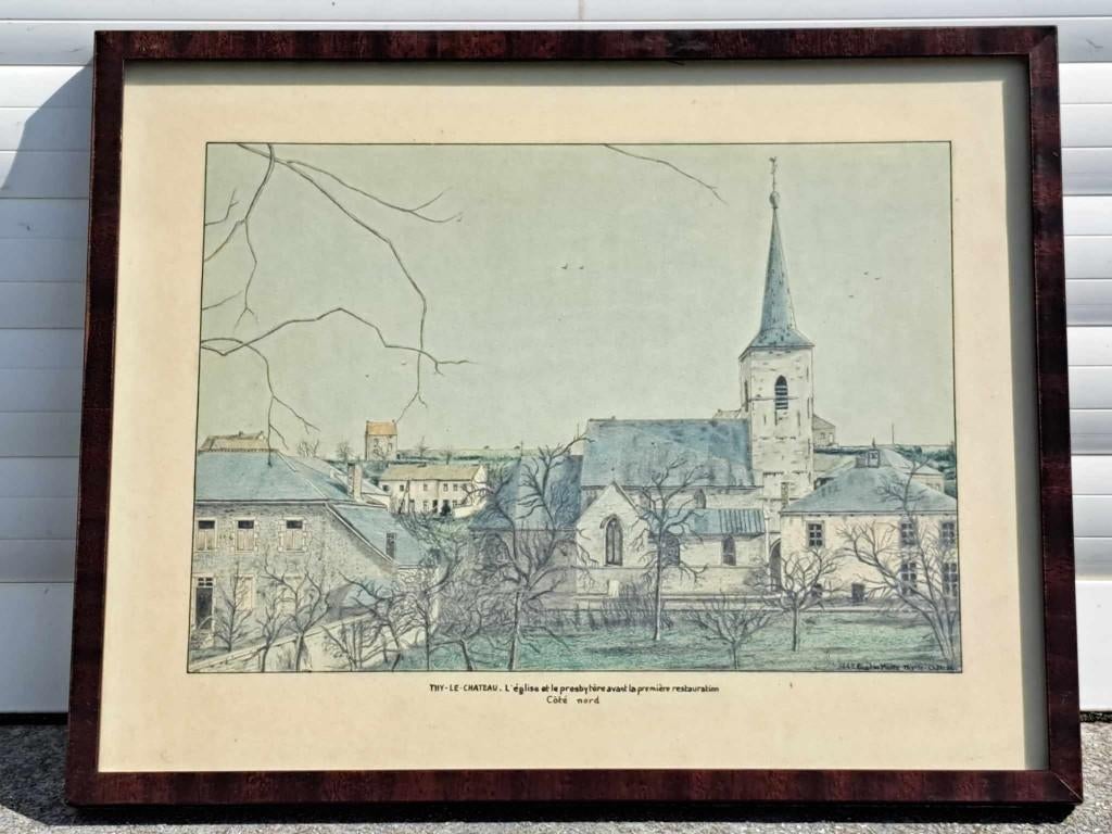 paire de litho thy le chateau par eugne le petit, Antiquités & Art, Art | Lithographies & Sérigraphies, Enlèvement ou Envoi
