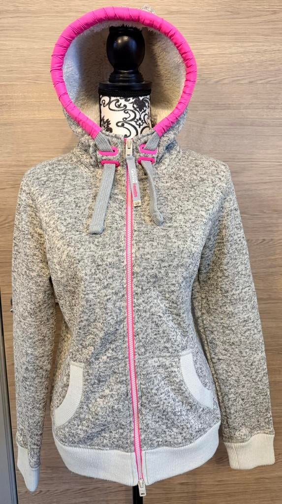 Superdry vest met capuchon en ritssluiting, maat L, Kleding | Dames, Superdry, Maat 42/44 (L), Ophalen of Verzenden, Grijs