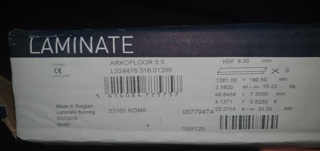 Parquet en bois 8.5mm neuf, Enlèvement ou Envoi, Neuf, Bois, Parquet