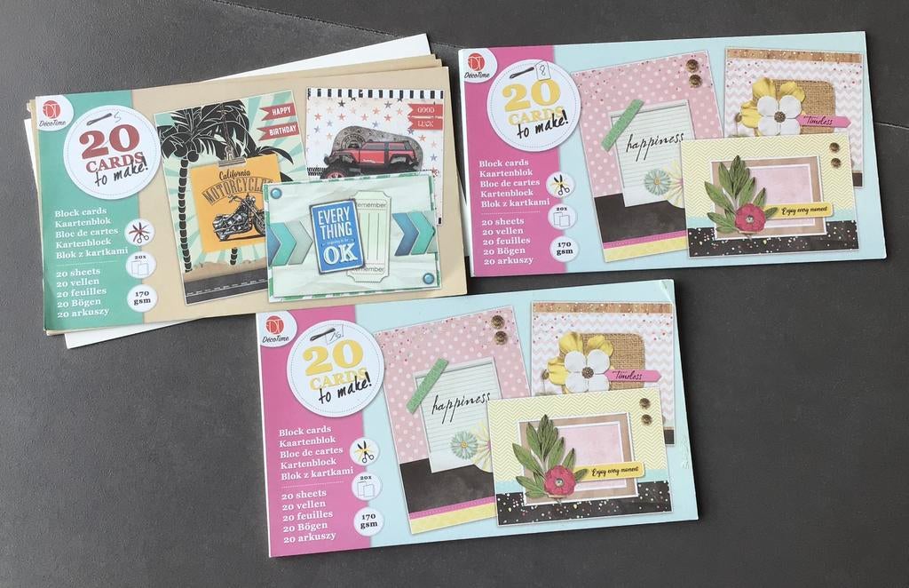 Deco time cards to make, Hobby en Vrije tijd, Kaarten | Zelf maken, Ophalen of Verzenden, Gebruikt