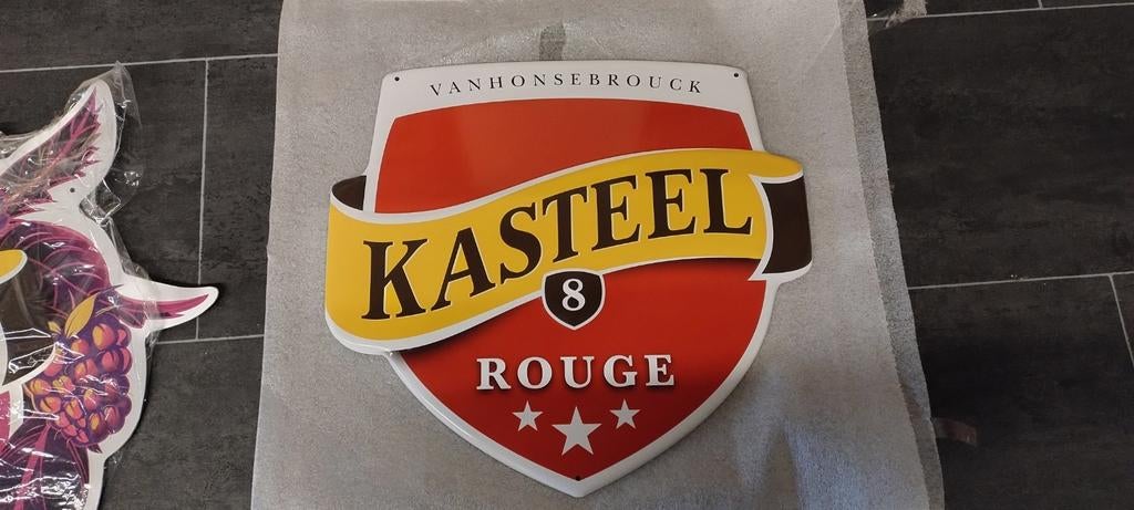 Kasteelbier Rouge reclamebord, Verzamelen, Ophalen, Nieuw, Reclamebord, Plaat of Schild, Overige merken