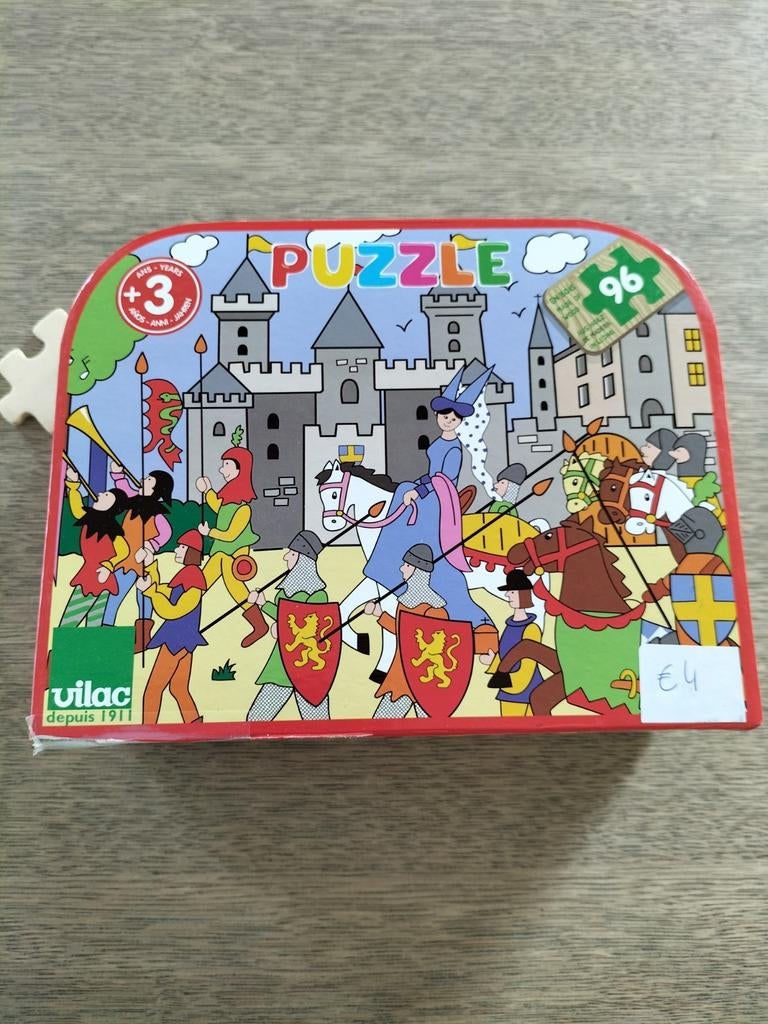 Vilac Houten puzzels 96 stuks, Kinderen en Baby's, Ophalen of Verzenden, Zo goed als nieuw