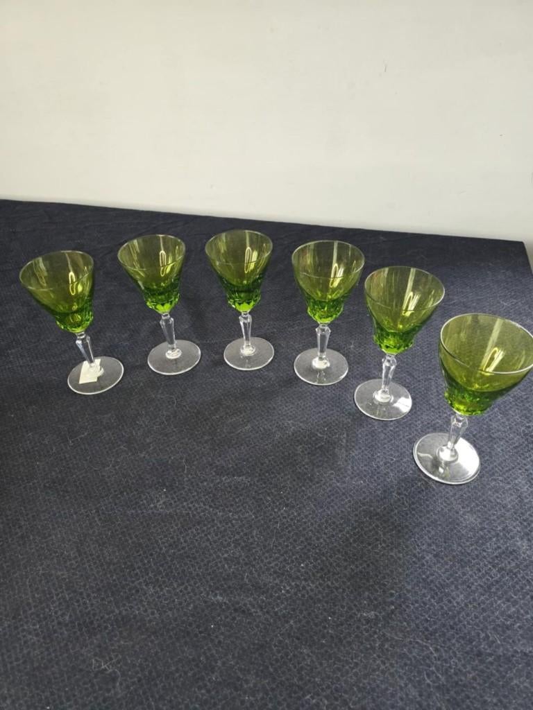 Val Saint LAMBERT - set van 12 GOETHE-kristallen glazen, Ophalen of Verzenden