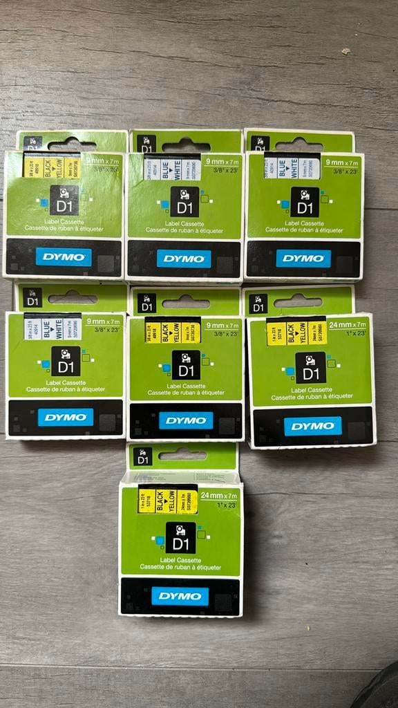 Dymo D1 label casette 24mm, Ophalen of Verzenden, Zo goed als nieuw