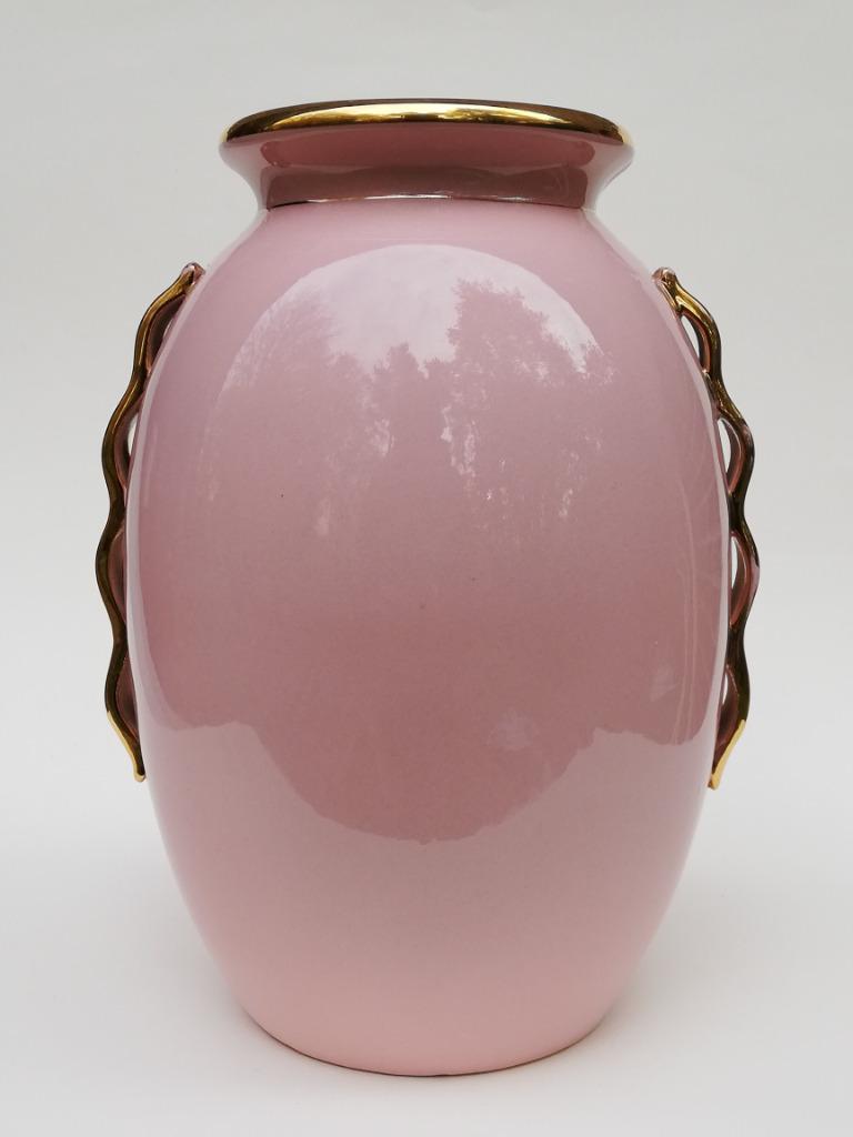Charles Catteau - mooie vaas in pastel roze - Boch Frères, Antiek en Kunst, Curiosa en Brocante, Ophalen of Verzenden
