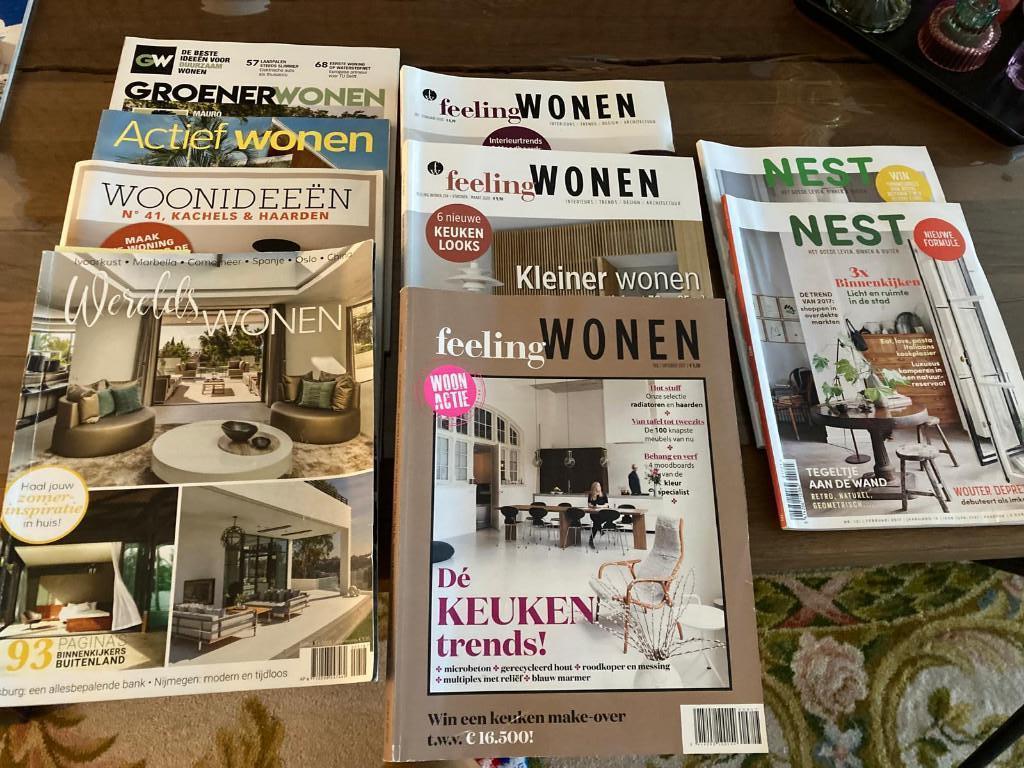 Woontijdschriften/interieurmagazines divers 9 stuks, Ophalen of Verzenden, Gelezen, Overige typen